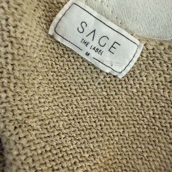 Sage V-Neck Sweater  tank in Light Brown - Picture 3 of 8